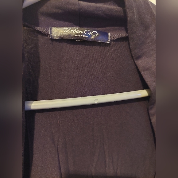 Urban CoCo Women's XXL Black Long Sleeve Cardigan - Picture 3 of 7